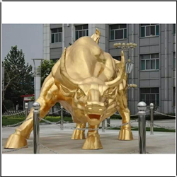 鎏金旺市牛雕塑 鎏金旺市牛雕塑