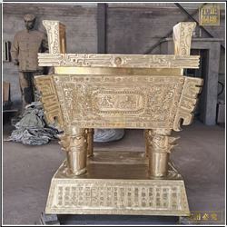 鑄銅關公 批發(fā)落地金屬銅鼎擺件