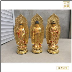 鑄銅關(guān)公 2米高西方三圣佛像鑄造