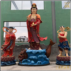 鑄銅關(guān)公 彩繪觀音雕塑