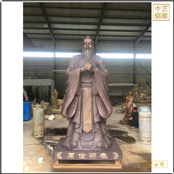 鑄銅關(guān)公 室外文化名人孔子雕塑擺件