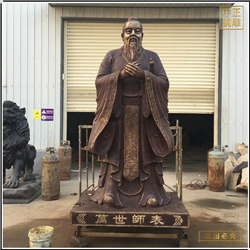 鑄銅關(guān)公 大型銅雕孔子像廠家