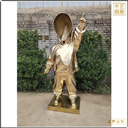 鑄銅關(guān)公 童裝抽象銅雕塑