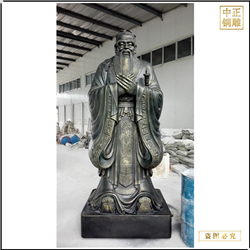 鑄銅關(guān)公 廠家供應(yīng)銅雕孔子雕像