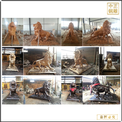 鑄銅關(guān)公 廠家制作鑄銅獅子