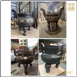 鑄銅關公 現(xiàn)貨供應四柱銅香爐