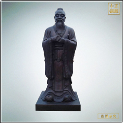 鑄銅關公 大型銅雕孔子像廠家