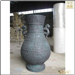 鑄銅關(guān)公 仿古銅花瓶鑄造廠家