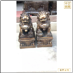 鑄銅關(guān)公 帶底座銅獅子現(xiàn)貨出售