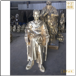 鑄銅關(guān)公 坐像人物銅雕塑鑄造