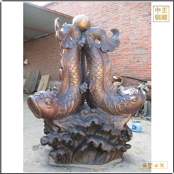 大型景觀銅魚(yú)雕塑