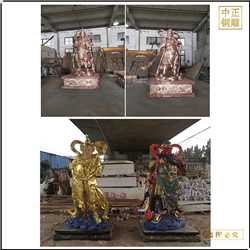 鑄銅關(guān)公 護(hù)法天神韋天將軍神像銅雕塑
