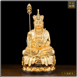 鑄銅關(guān)公 純銅鎏金地藏王銅佛像