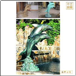 鑄銅關(guān)公 大型室外海豚雕塑
