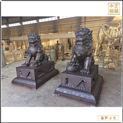 鑄銅關(guān)公 唐縣故宮銅獅子雕塑加工