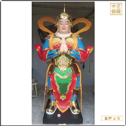 鑄銅關(guān)公 寺廟供奉韋陀銅雕佛像擺件