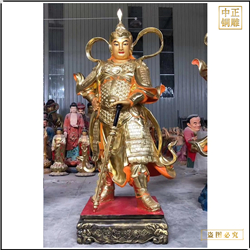 鑄銅關(guān)公 四面韋陀菩薩雕像
