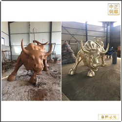 鑄銅關(guān)公 廣場華爾街純銅牛擺件