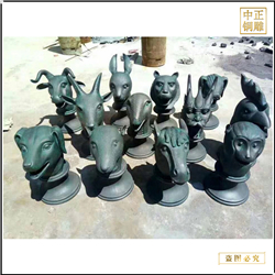 鑄銅關(guān)公 十二生肖擺件全套價(jià)格
