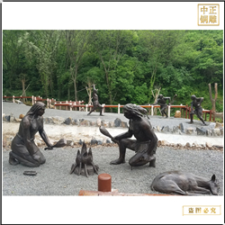 鑄銅關(guān)公 馬壩人景觀銅雕塑制作