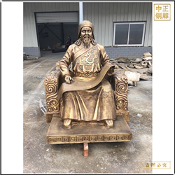 鑄銅關(guān)公 純銅忽必烈人物雕塑鑄造