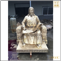 鑄銅關(guān)公 忽必烈人物純銅雕塑