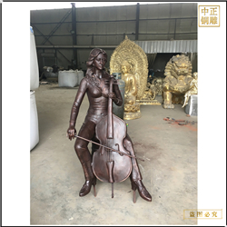 拉琴人物銅雕塑制作 拉琴人物銅雕塑制作