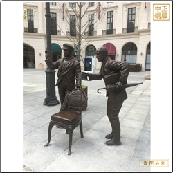鑄銅關(guān)公 室外人物雕塑制作廠家