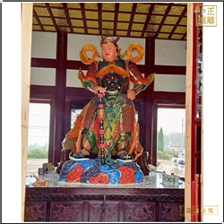 鑄銅關(guān)公 彩繪韋陀伽藍(lán)站像
