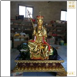 鑄銅關(guān)公 坐神獸地藏王銅佛像報價