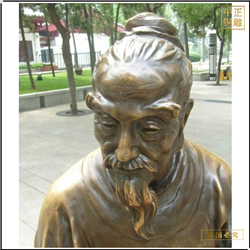 鑄銅關(guān)公 古代看病老者雕塑價格