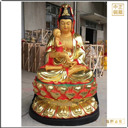 鑄銅關(guān)公 抱娃娃送子觀音菩薩像