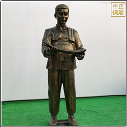 鑄銅關(guān)公 捕魚(yú)人物銅雕塑