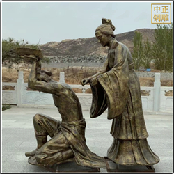 鑄銅關(guān)公 岳母刻字人物雕塑