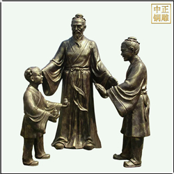 鑄銅關(guān)公 鑄銅孔融讓梨校園人物雕塑
