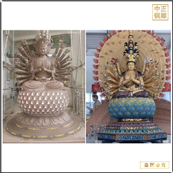 鑄銅關(guān)公 寺廟千手觀音菩薩銅雕塑