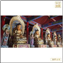 鑄銅關(guān)公 貼金釋迦牟尼佛銅像