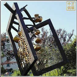 鑄銅關(guān)公 小區(qū)手工剪紙銅雕塑鑄造