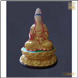 鑄銅關(guān)公 坐式家用小型觀音菩薩