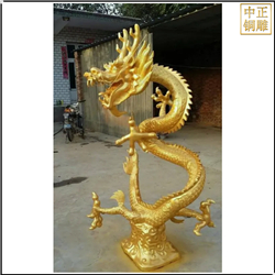 鑄銅關(guān)公 噴漆銅龍雕塑鑄造廠