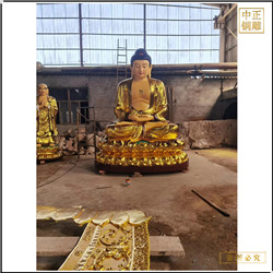 鑄銅關(guān)公 供應(yīng)大型釋迦牟尼銅佛像