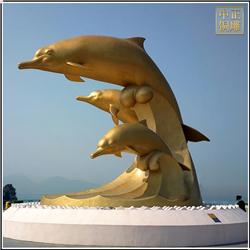 鑄銅關(guān)公 大型純銅海豚雕塑鑄造