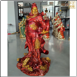 大型紅衣銅關(guān)公雕塑擺件 大型紅衣銅關(guān)公雕塑擺件
