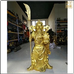 鑄銅關(guān)公 貼金關(guān)公雕塑價(jià)格